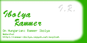 ibolya rammer business card